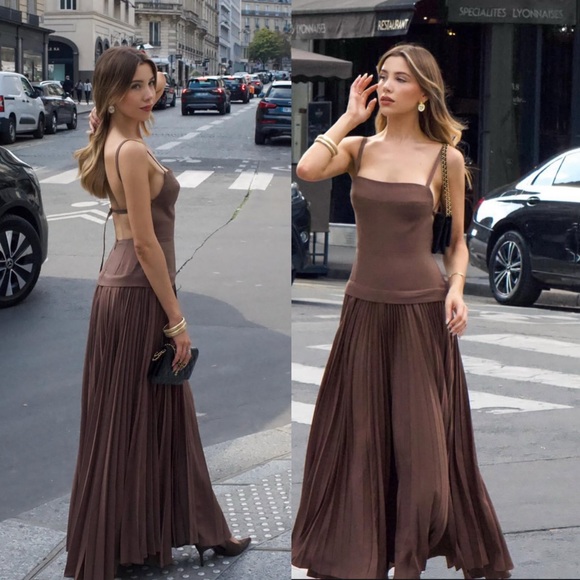 Acler | Dresses | Acler Leasgill Midi Dress In Sepia Brown Size Us 6 |  Poshmark